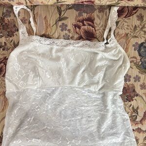 Vassarette White Lace Camisole